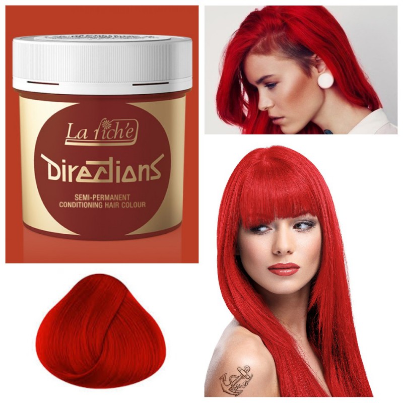 Кораловая красная краска для волос Coral Red - Directions